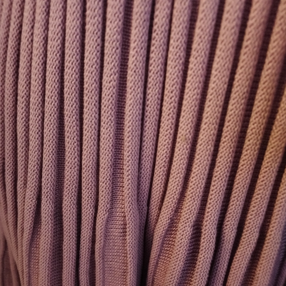 Lavender Pleated Knit Dress - Picture 3 of 3